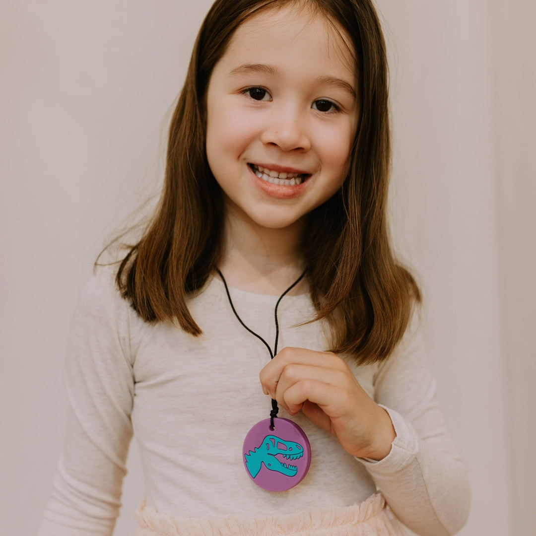 Jellystone Designs Chew Necklace Dino Pendant