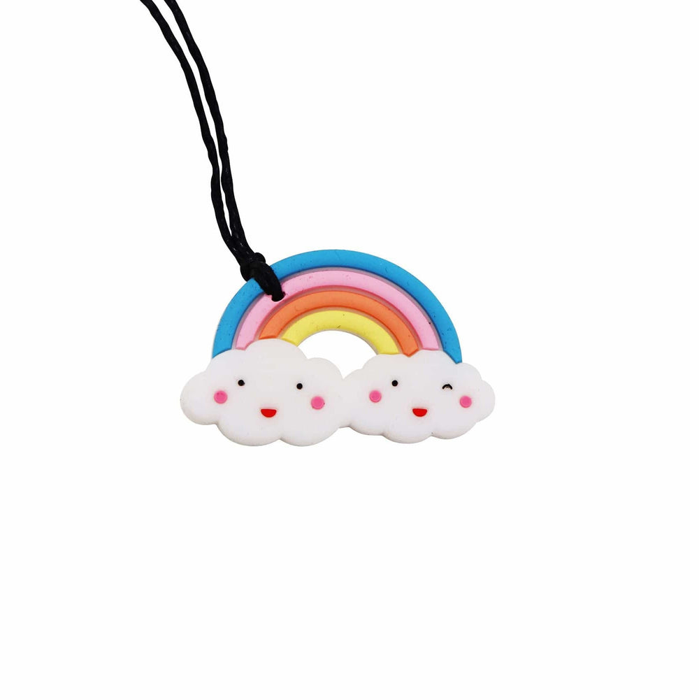 Jellystone Designs Chew Necklace Pastel Rainbow Pendant Chew Necklace