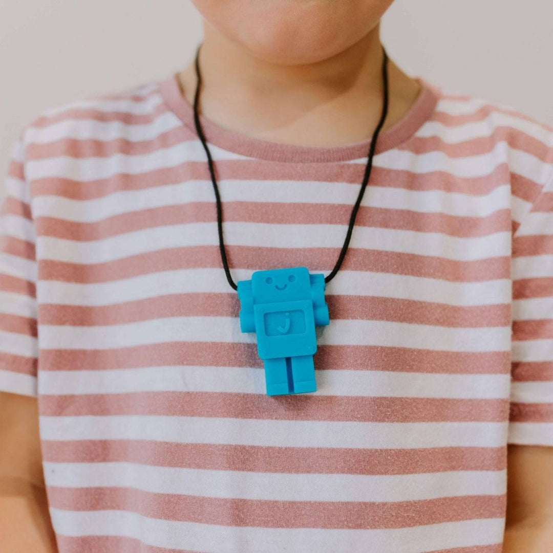 Jellystone Designs Chew Necklace Robot Pendant Chew Necklace