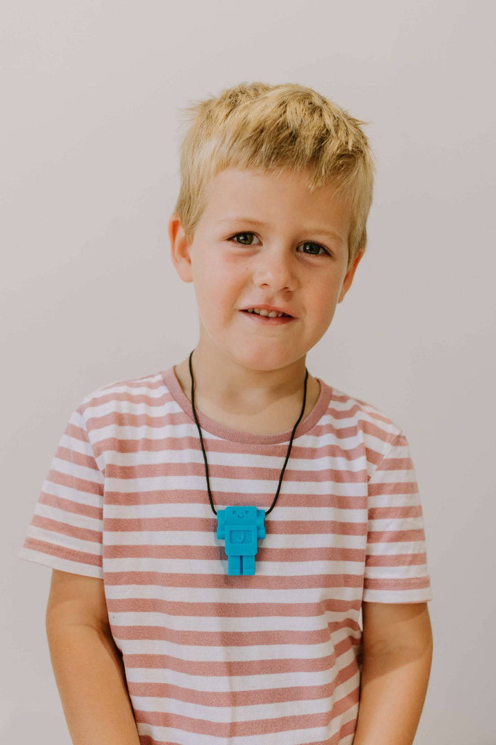 Jellystone Designs Chew Necklace Robot Pendant Chew Necklace