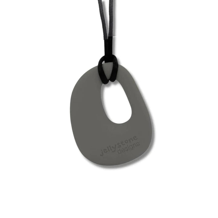 Jellystone Designs Chew Necklace Stormy Grey Organic Pendant Chew Necklace