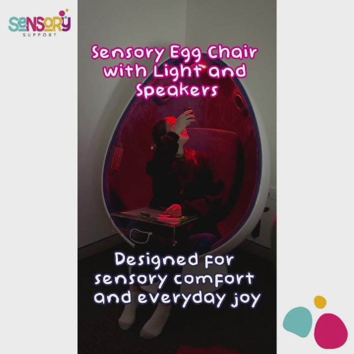 Sensory Egg Chair with Light and Speakers