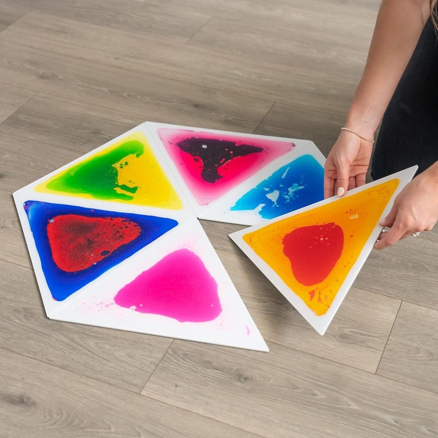 Sensory Support Sensory Floor Tiles Triangle Liquid Floor Tiles | Set of 6