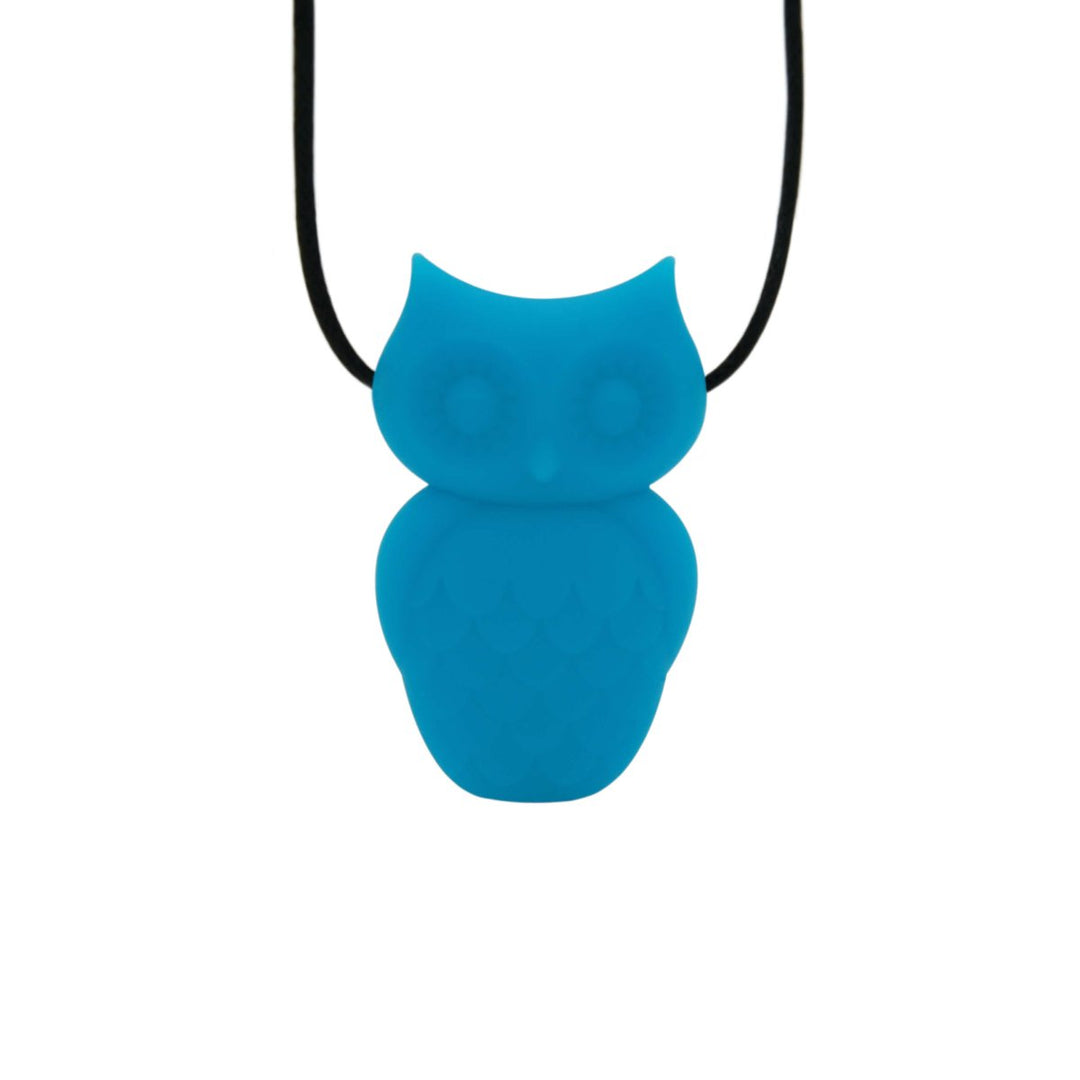 Owl Pendant Chew Necklace - silicone chew necklace for kids