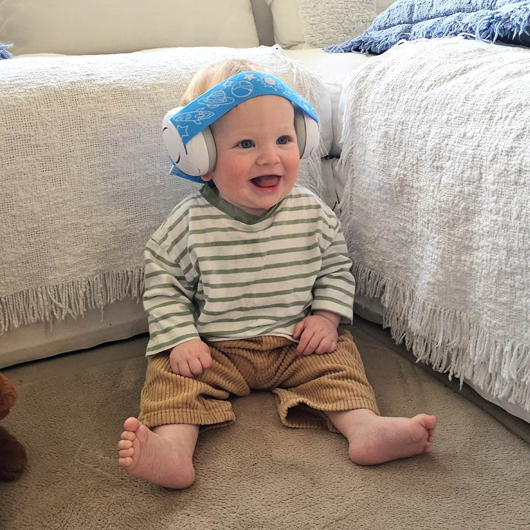 Baby Ear Muffs in mint, blue, and pink — newborn ear protection from Sensory Assist Australia