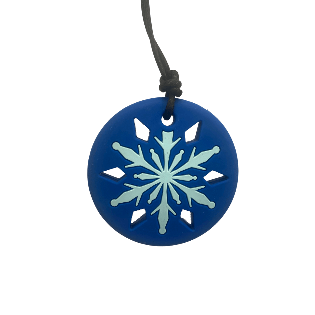 How the Snowflake Pendant Sensory Chew Necklace Can Help with Nail Biting and Other Harmful Habits