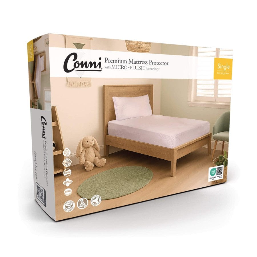 Quintro Healthcare Continence White Conni Micro-Plush - Single Waterproof Fitted Sheet