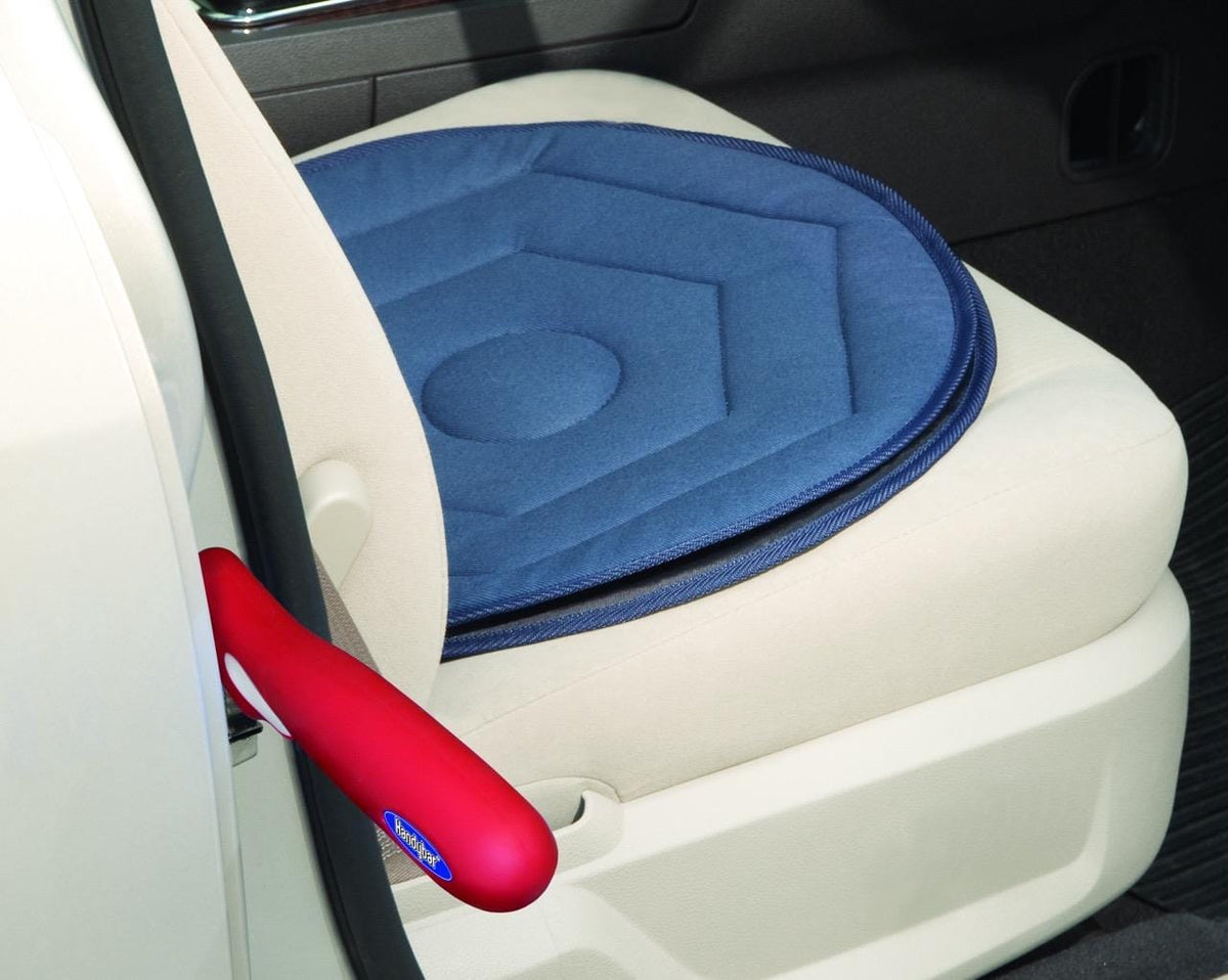 Swivel seat cushion and car handle from the Auto Mobility Combo Pack