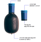 Uribag male urinal parts and dimensions diagram