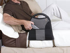 Hands placing items in the Bedside Econorail pouch