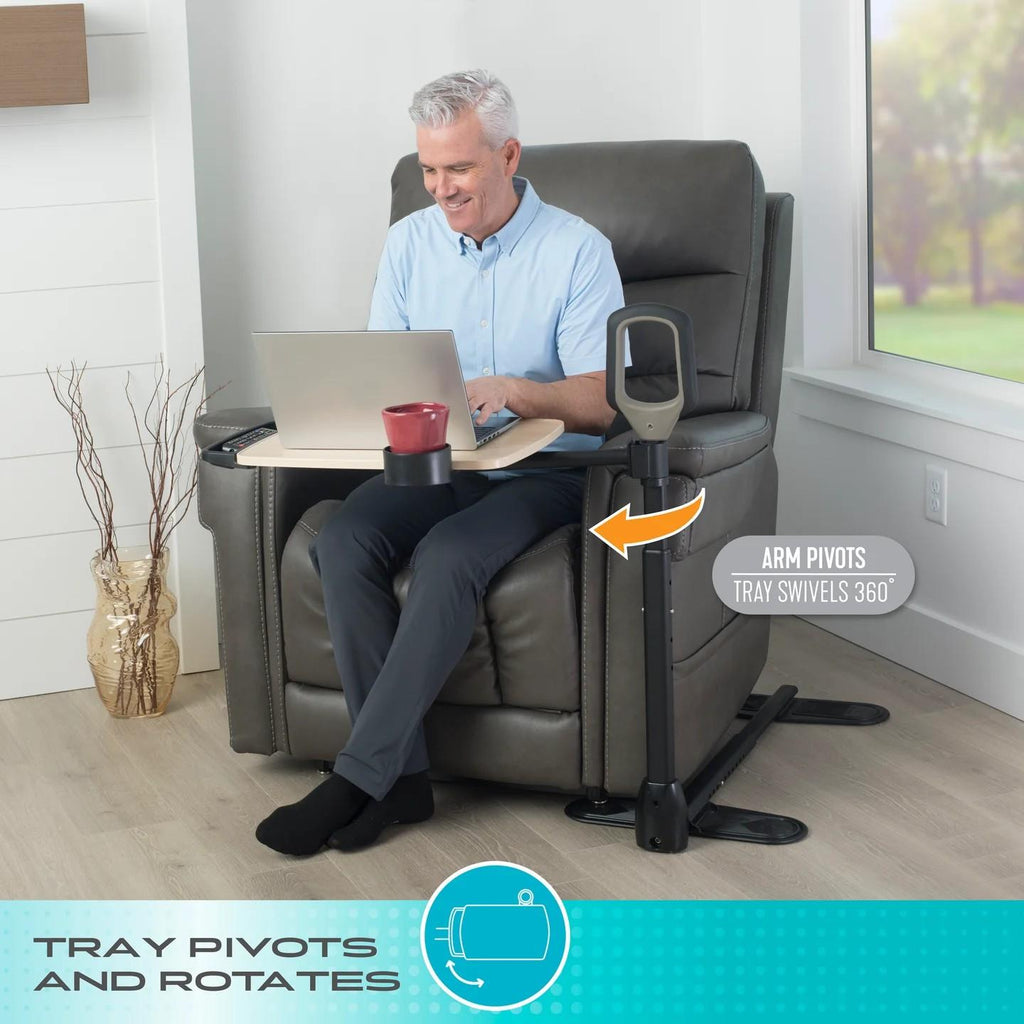 Man in a recliner with the Assist-A-Tray (2026 Model)