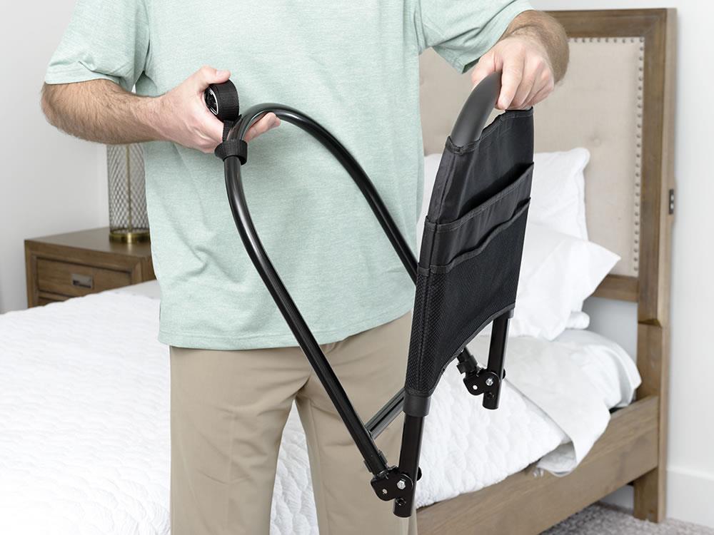 Bed Rail Advantage Traveler folded for travel