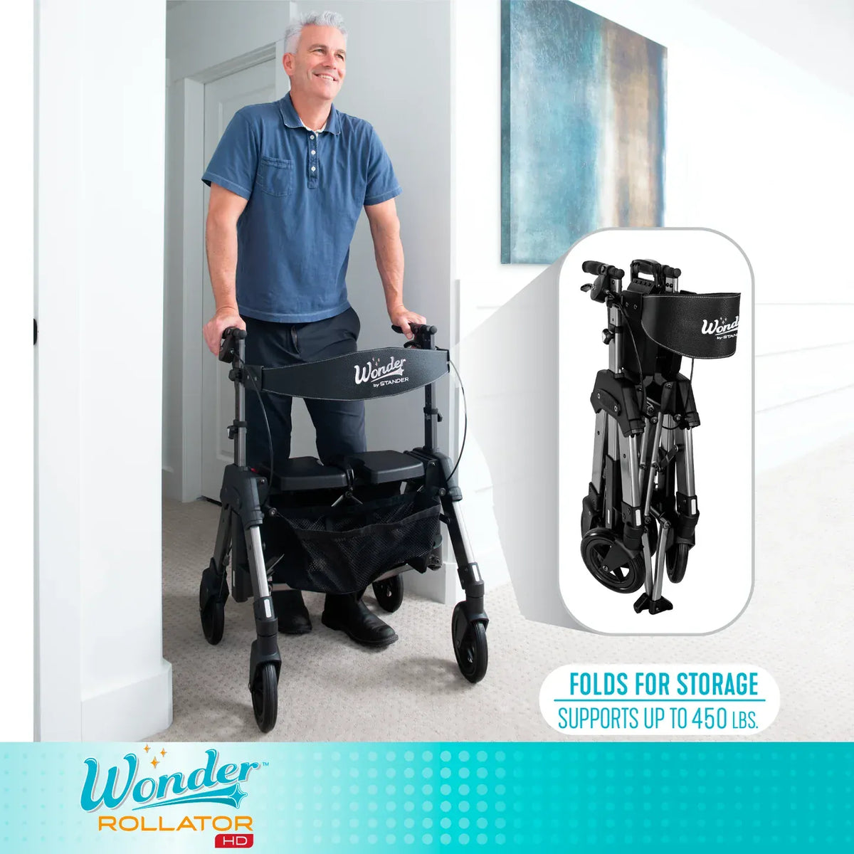 Stander Wonder Rollator Heavy-Duty