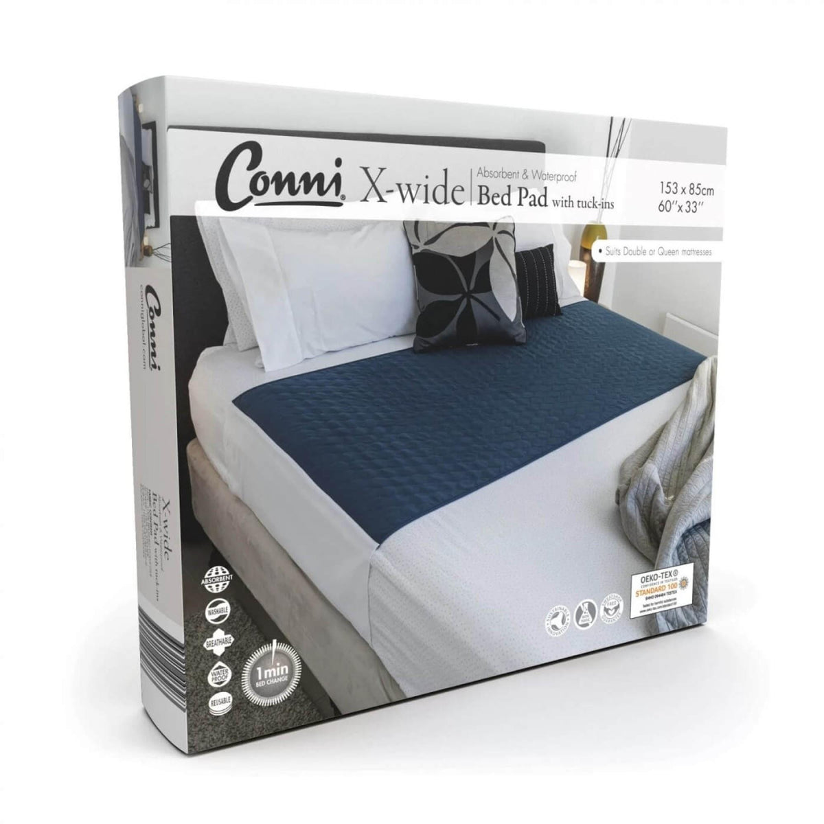 Conni Continence Care Conni Bed Pad X Wide with Tuck Ins