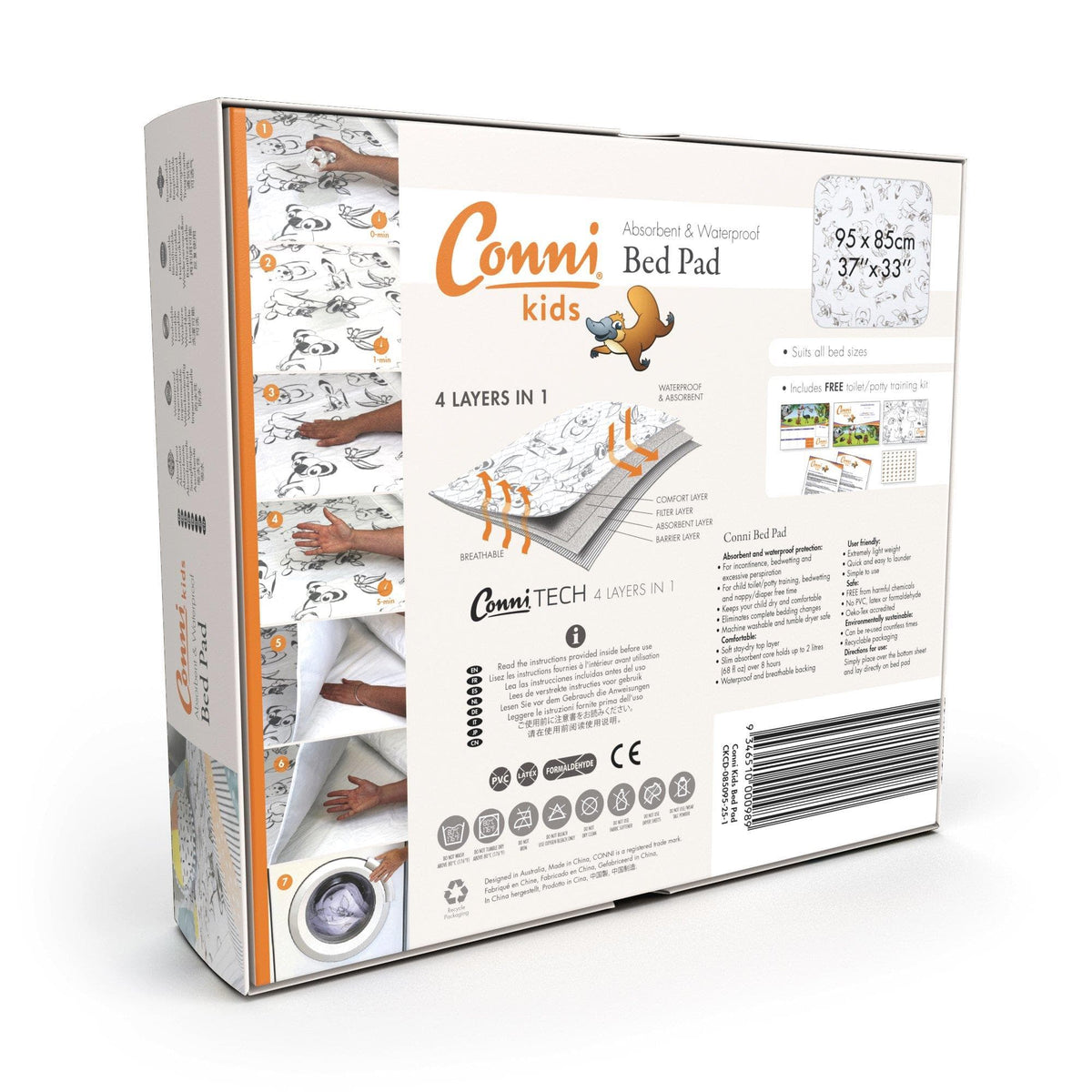 Conni Continence Care Conni Kids Bed Pad - Aussie Animals