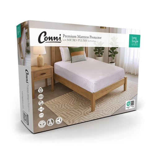 Conni Continence Care Conni Micro Plush Long Single Waterproof Fitted Sheet