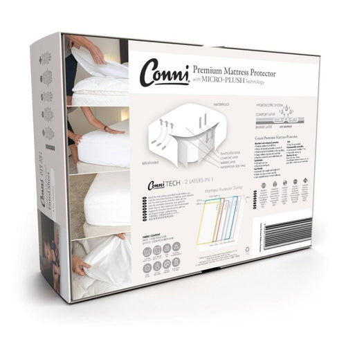 Conni Continence Care Conni Micro-Plush - Super King Waterproof Fitted Sheet - White