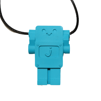 Jellystone Designs Chew Necklace Blue Hawaiian Robot Pendant Chew Necklace