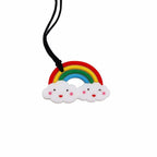 Jellystone Designs Chew Necklace Bright Rainbow Pendant Chew Necklace