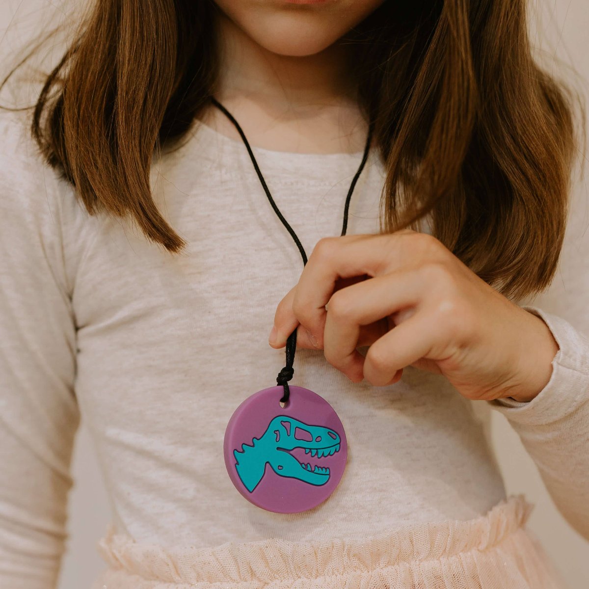 Jellystone Designs Chew Necklace Dino Pendant
