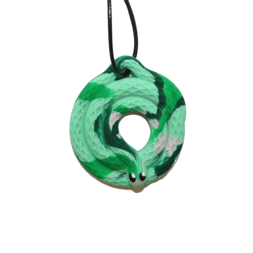 Jellystone Designs Chew Necklace Forest Snake Pendant
