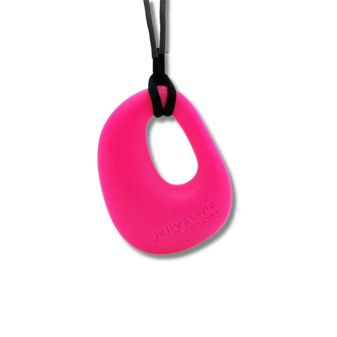 Jellystone Designs Chew Necklace Fuchsia Bubblegum Organic Pendant Chew Necklace