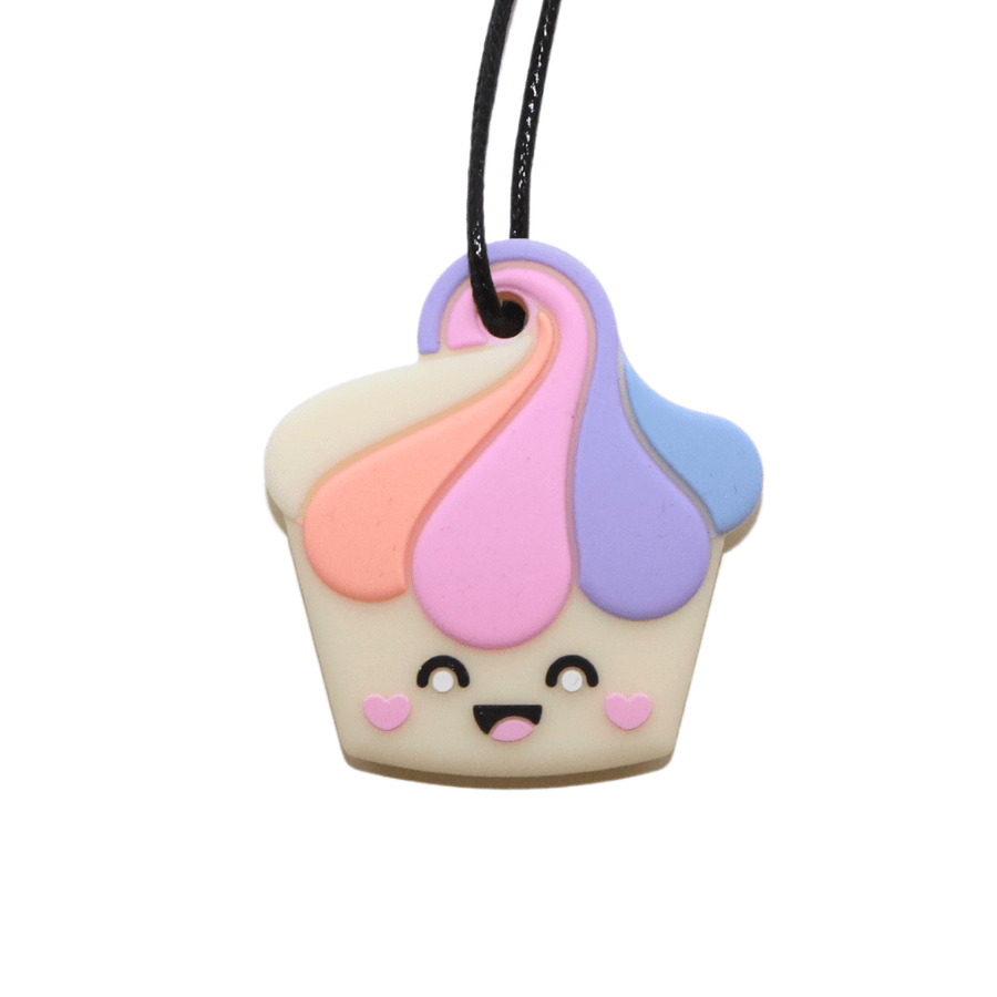 Jellystone Designs Chew Necklace Pastel Cupcake Pendant