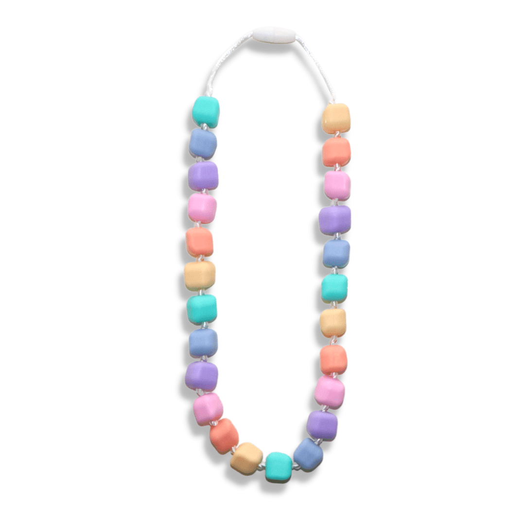 Jellystone Designs Chew Necklace Pastel Princess & The Pea Sensory Chew Necklace