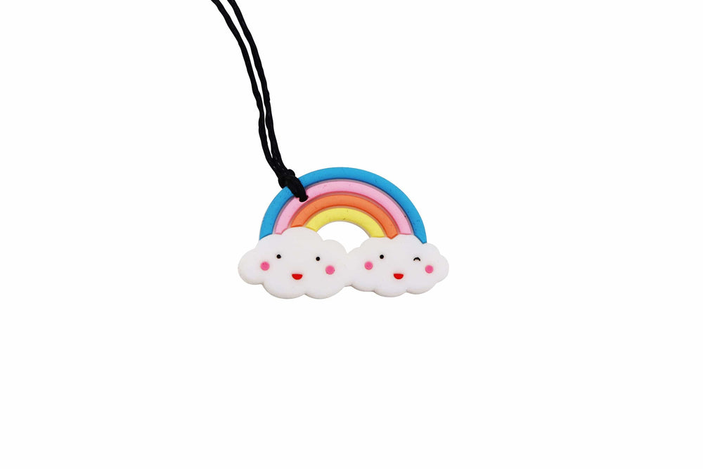 Jellystone Designs Chew Necklace Pastel Rainbow Pendant Chew Necklace