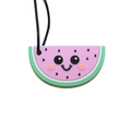 Jellystone Designs Chew Necklace Pastel Watermelon Pendant