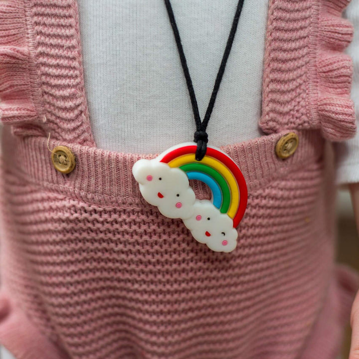 Jellystone Designs Chew Necklace Rainbow Pendant Chew Necklace