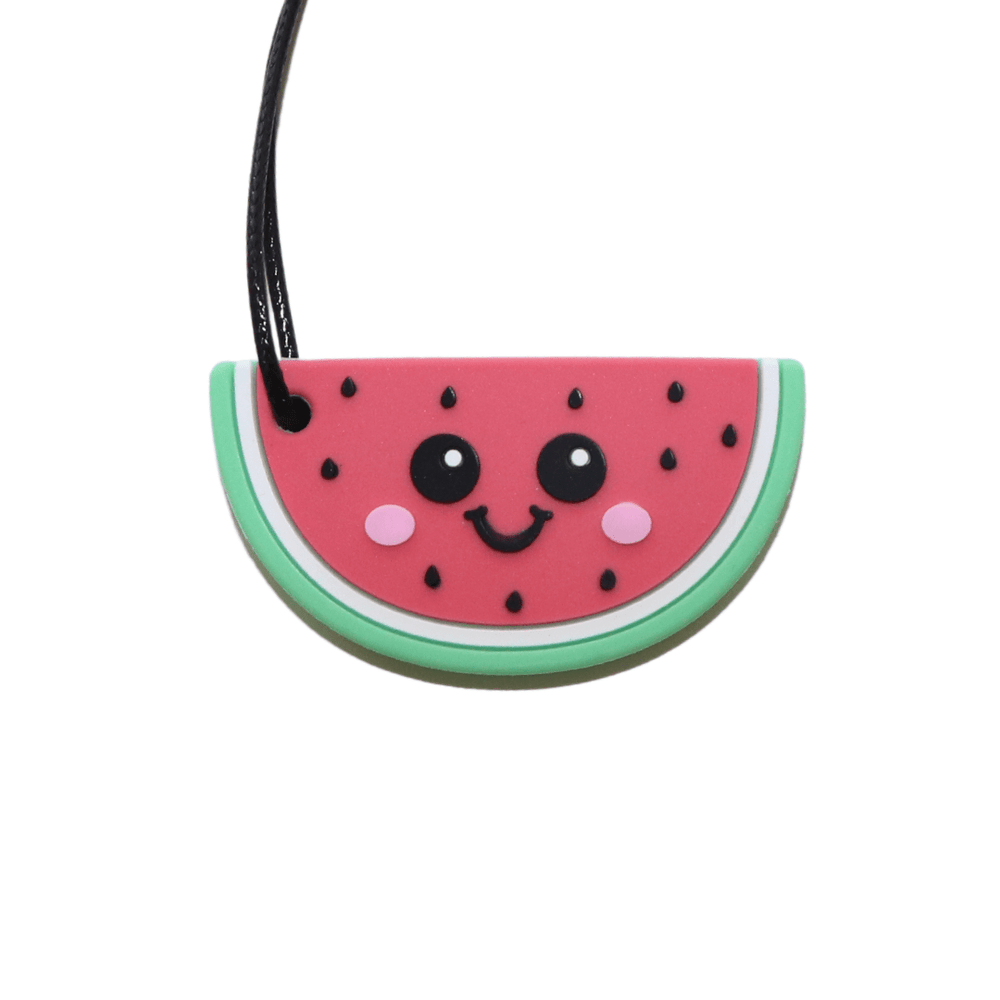Jellystone Designs Chew Necklace Rainbow Watermelon Pendant