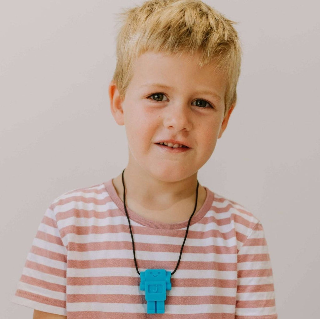 Jellystone Designs Chew Necklace Robot Pendant Chew Necklace