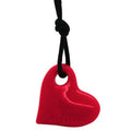 Jellystone Designs Chew Necklace Scarlet Red Junior Heart Pendant