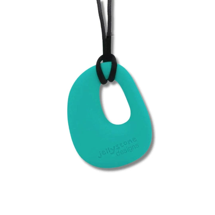 Jellystone Designs Chew Necklace Turquoise Baja Green Organic Pendant Chew Necklace