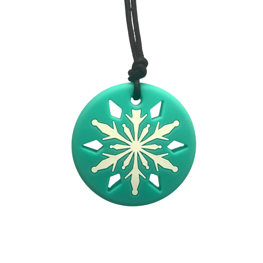 Snowflake Chew Pendant - Medium