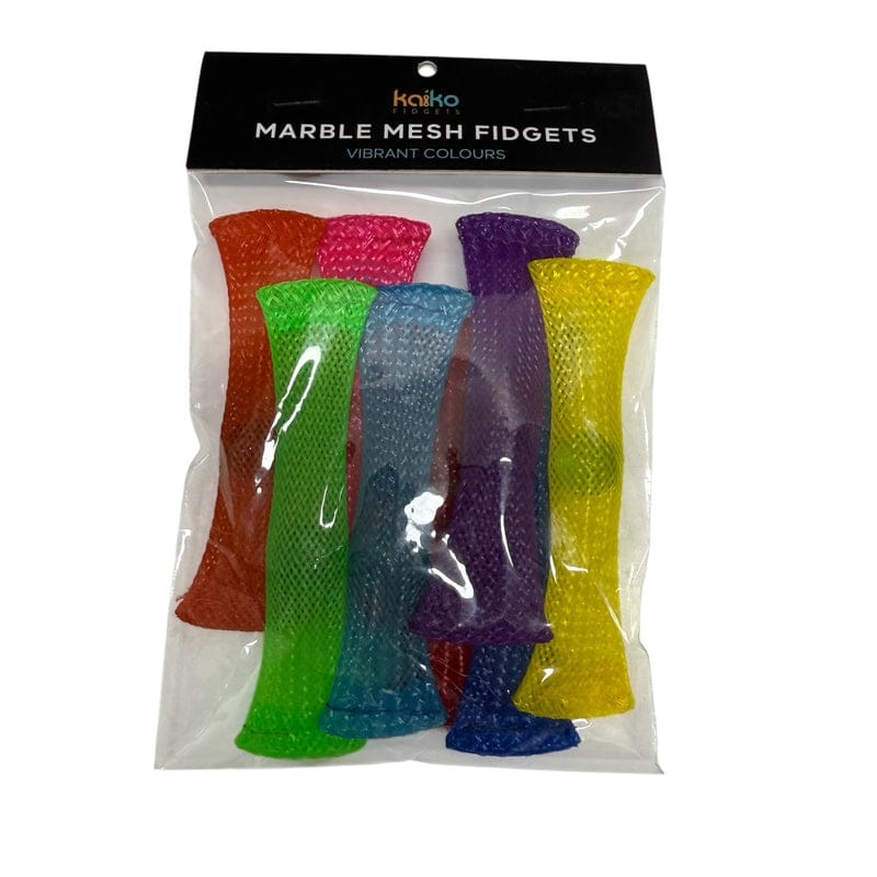 Kaiko Fidget & Fine Motor Black Kaiko Marble Mesh Fidgets, 8 Pack