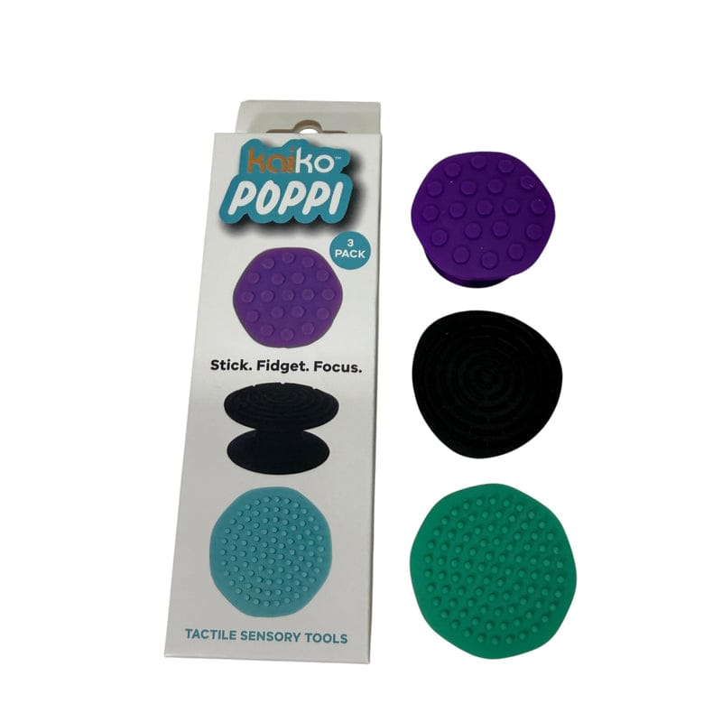 Kaiko Fidget & Fine Motor Kaiko POPPI Suction Sensory Tools, 3 Pack