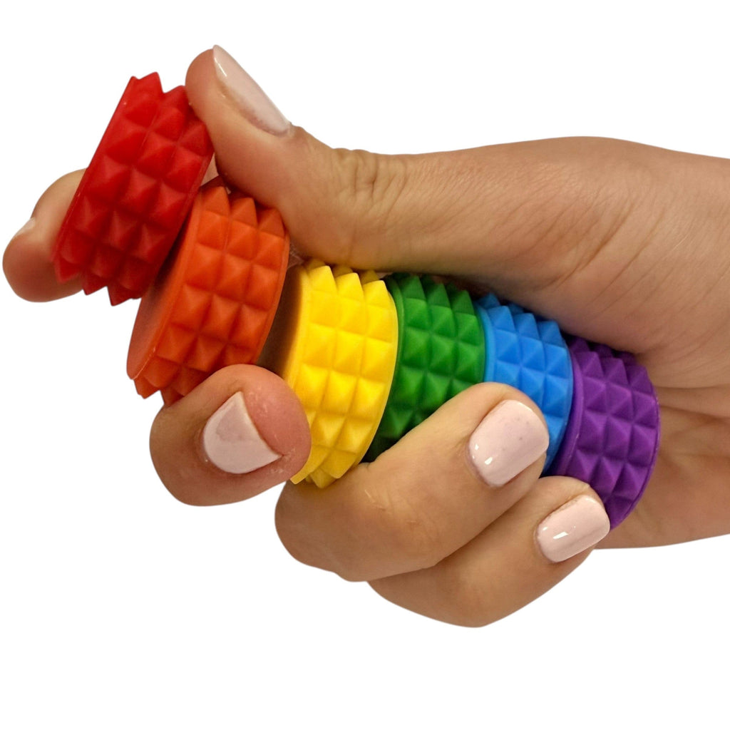 Kaiko Fidget & Fine Motor Textured Magnetic Fidget Stack, 6 Piece Set: MagStak Core