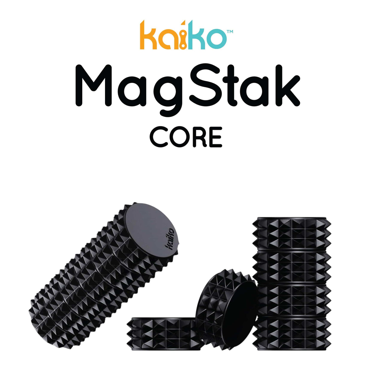 Kaiko Fidget & Fine Motor Textured Magnetic Fidget Stack, 6 Piece Set: MagStak Core