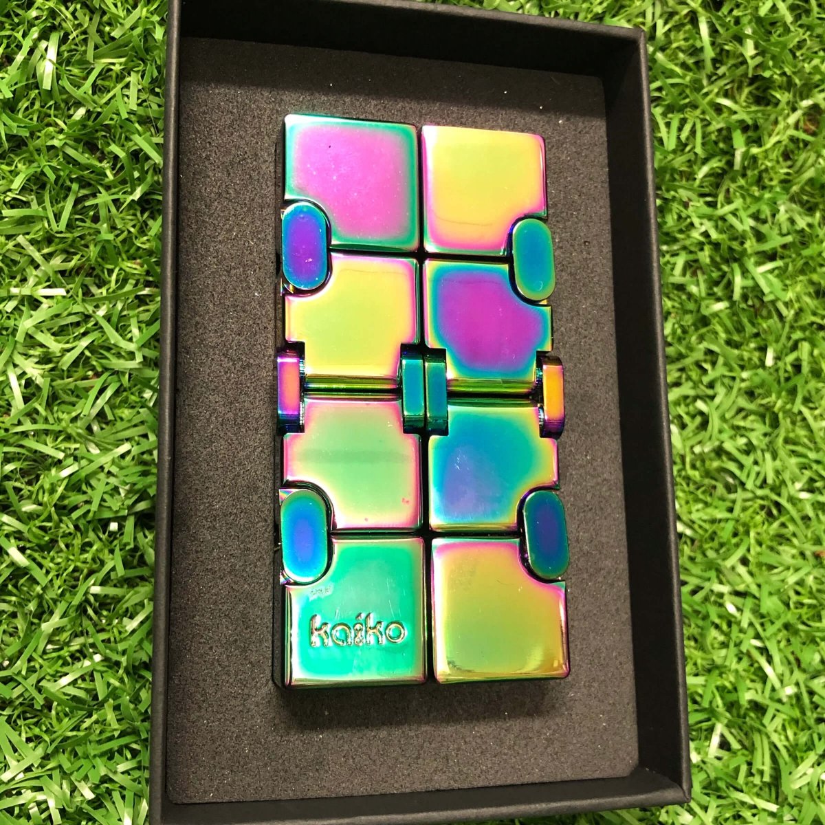 Kaiko Hand Function Infinity Cube Fidget - 165 grams Oil Slick