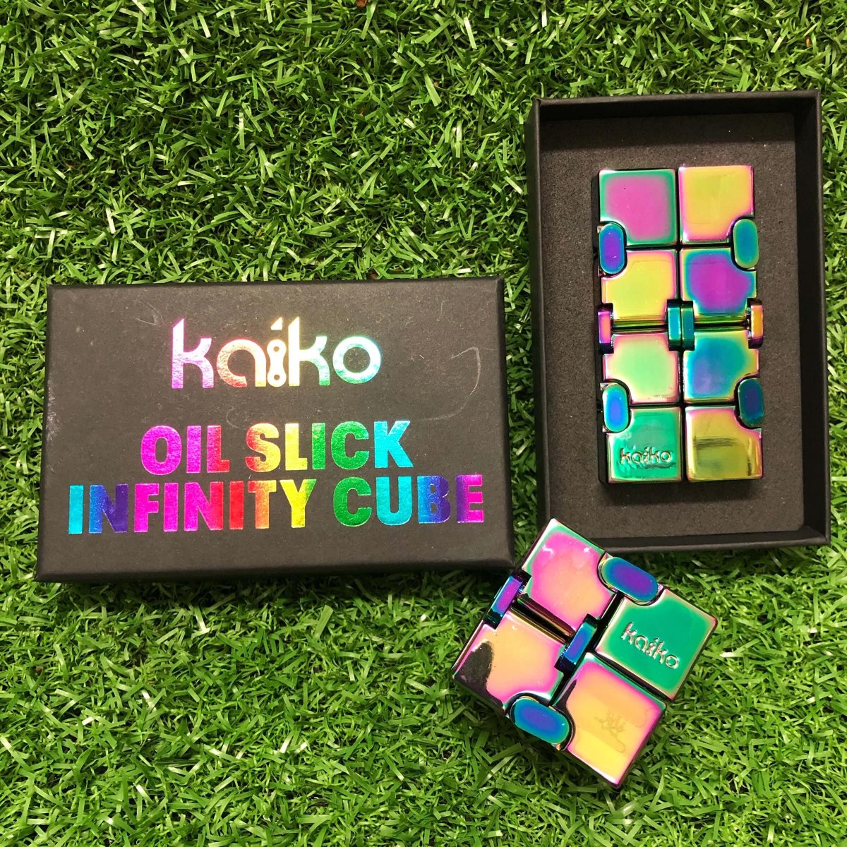 Kaiko Hand Function Infinity Cube Fidget - 165 grams Oil Slick