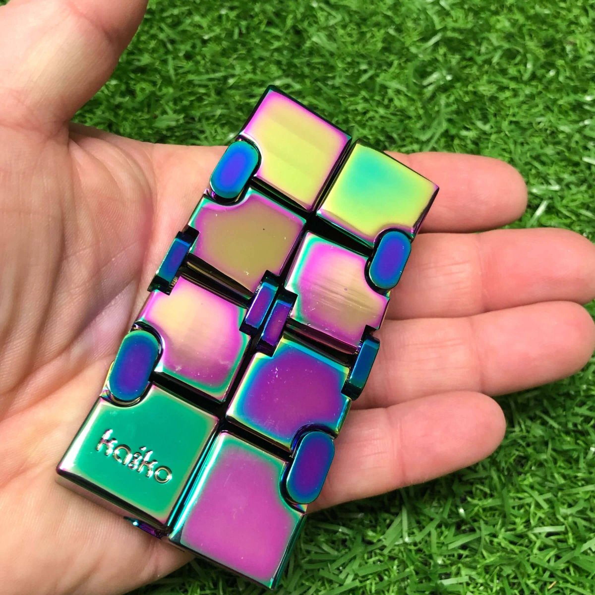 Kaiko Hand Function Infinity Cube Fidget - 165 grams Oil Slick