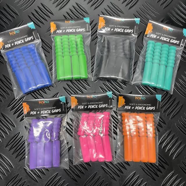 Kaiko School & Classroom Black Kaiko Pen & Pencil Grips, 8 Pack