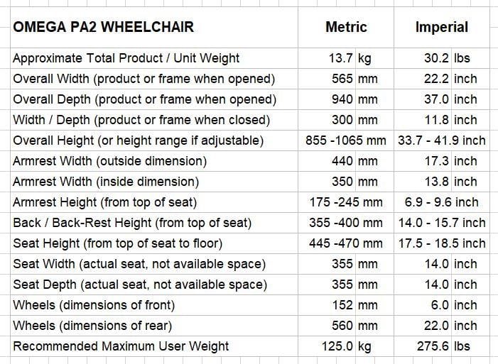 Max Mobility Mobility Aids Max Mobility PA2 Paediatric Wheelchair