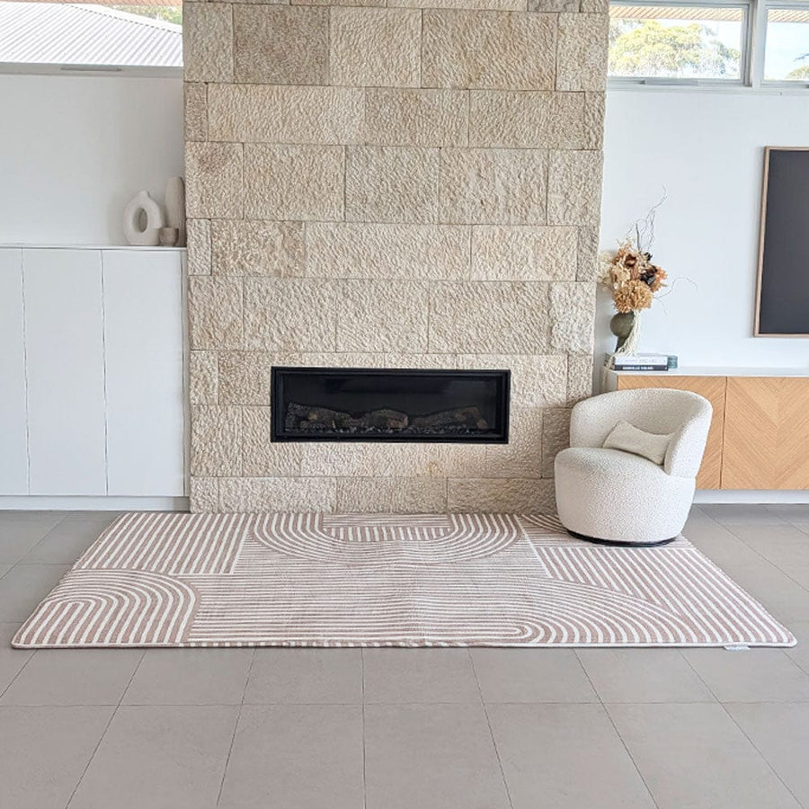 Neptune Blanket Floor Mat The Mellow Mat v2® Designer Print | Sahara Lines (Soft Touch Sensory Tatami Rug) PR13