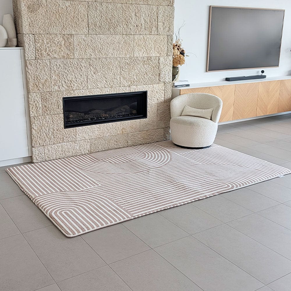 Neptune Blanket Floor Mat The Mellow Mat v2® Designer Print | Sahara Lines (Soft Touch Sensory Tatami Rug) PR13