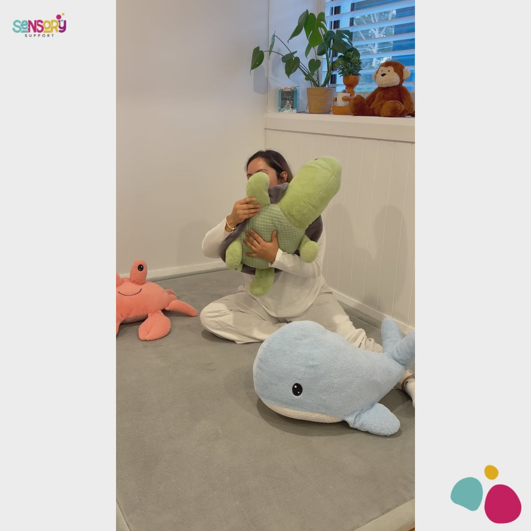 Cooling Belly Plush Teddy (Whale, Crab, Turtle) with Heat Bag