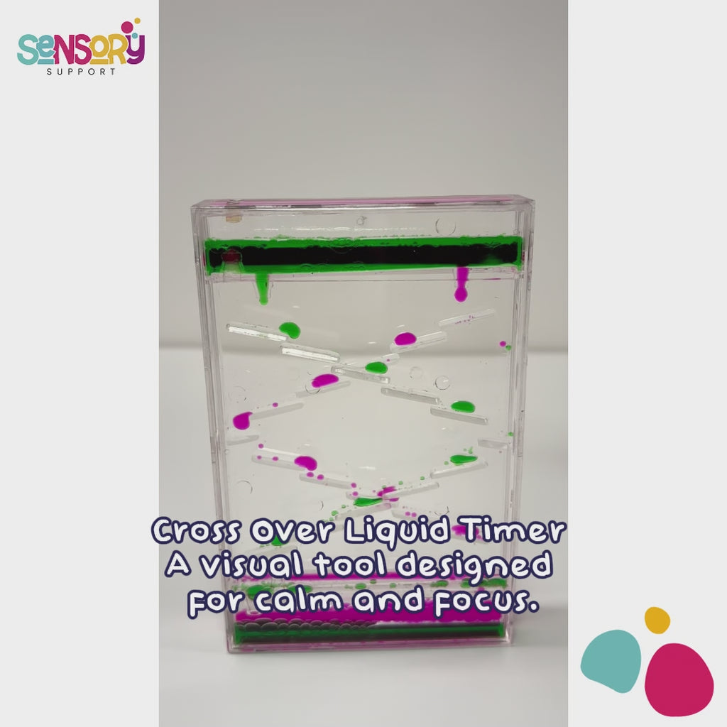 Cross Over Liquid Timer, Colour Flow Visual Timer