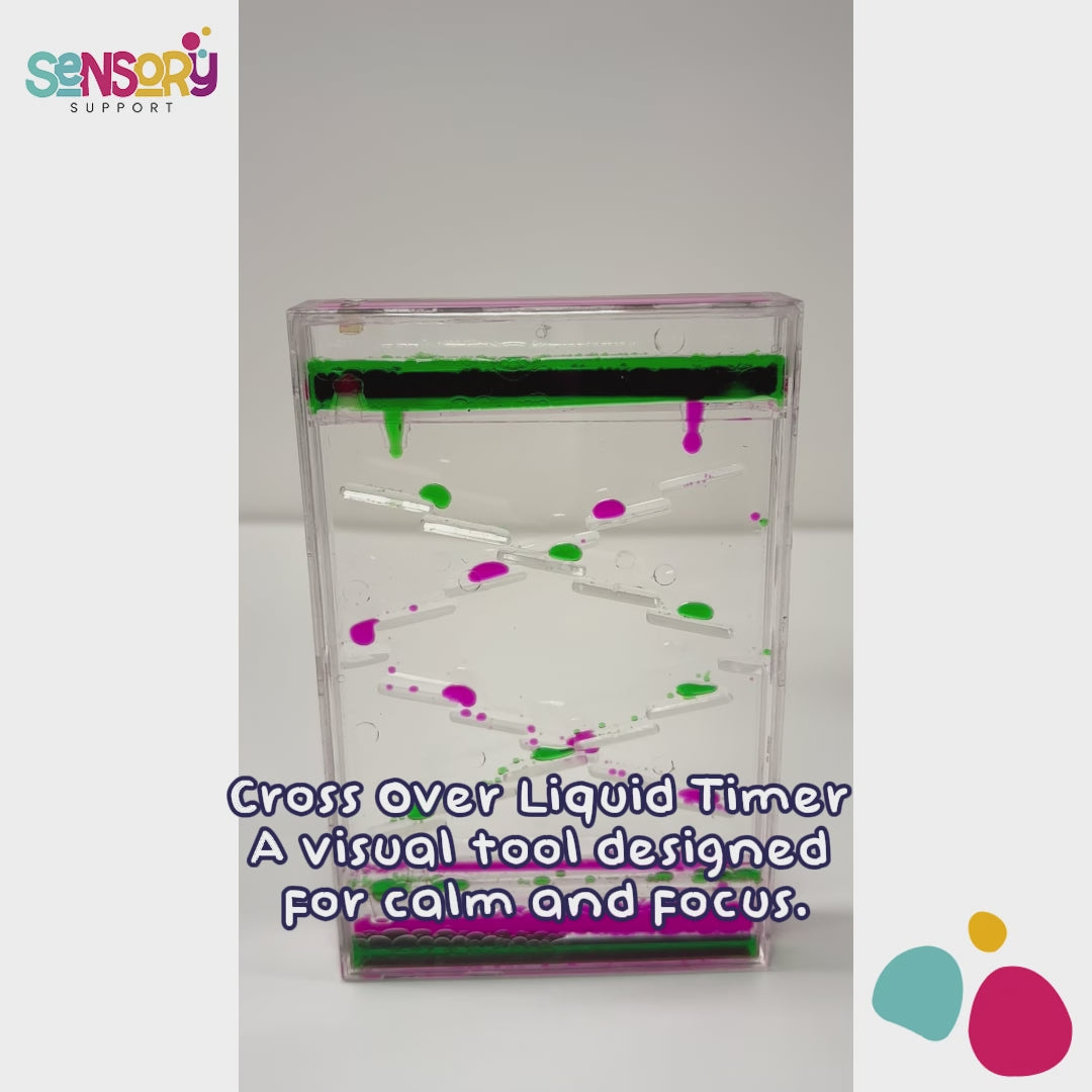 Cross Over Liquid Timer, Colour Flow Visual Timer